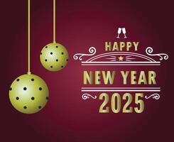 2025 Happy New Year Design Festive Elegant Abstract Illustration vector