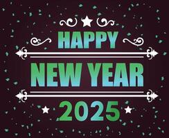 Happy New Year 2025 Design Festive Abstract Illustration vector