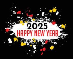 2025 Happy New Year Colors Design Festive Elegant Abstract Illustration vector