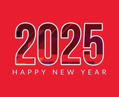 Happy New Year 2025 Design Colorful Abstract Logo Symbol Illustration vector