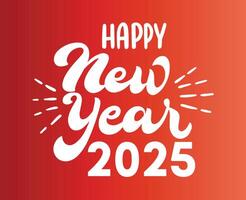 Happy New Year 2025 Design Festive Abstract Illustration vector