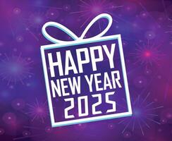2025 Happy New Year Abstract Festive Design Illustration vector