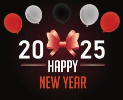 2025 Happy New Year Design Festive Multicolor Abstract Illustration vector