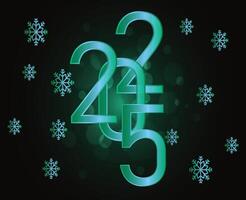 Happy New Year 2025 Abstract Cyan Festive Elegant Design Illustration vector