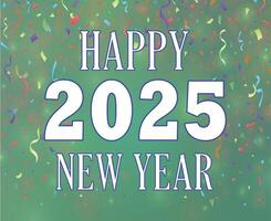 Happy New Year 2025 Abstract Festive Design Illustration vector