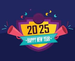 Happy New Year 2025 Abstract Multicolor Festive Design Illustration vector