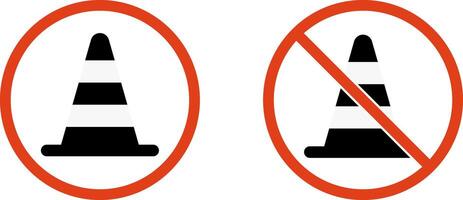 Traffic cone icon image vector