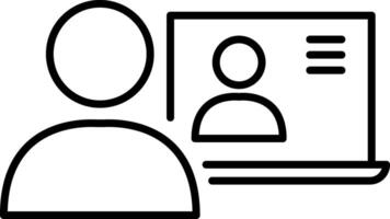 Remote Work icon. Home office. Telecommuting. Working from home. online job image. vector