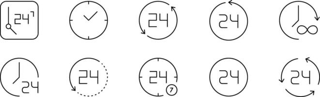 Clock icon, Hour Marker, AM, PM Clock, Watch Symbol. Time and Timers icons collection. vector