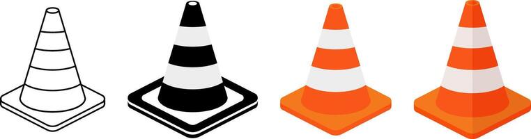 Traffic cone icon image vector