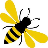 Honey bee icon. Insect character. Flying bee icon illustration isolated on white background. vector