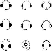 Support line icons. Support service icon, hotline customer advice, call help center. Trendy stroke signs for website, apps and UI. set of support thin line icons isolated on white background. vector