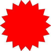 Starburst red sticker set - collection of special offer sale round and oval sunburst labels and buttons isolated on white background. Promo stickers with star edges vector