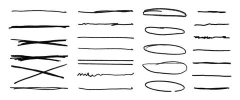 A series of lines and circles are drawn in black. The lines are thin and wavy, while the circles are large and round. Scene is playful and whimsical, as if the lines vector