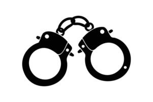 handcuffs icon on white background vector