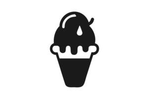 ice cream icon on white background vector