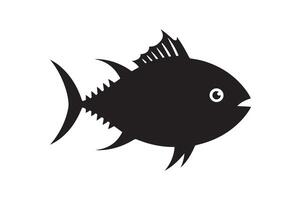 fish icon on white background vector
