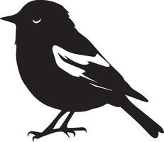 black and white silhouette of a bird on a white background vector