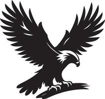 eagle silhouette on white background vector