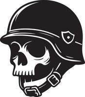 a skull wearing a helmet with a shield on it vector
