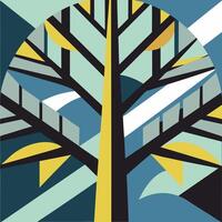 The background tree image is just tree branches vector