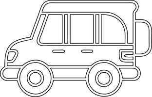 A big size car outline is black and white vector