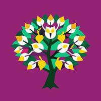 A beautiful tree with beautiful leaves vector