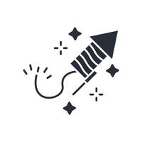 firecracker icon. .Editable stroke.linear style sign for use web design,logo.Symbol illustration. vector