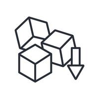 sugar reduction icon. .Editable stroke.linear style sign for use web design,logo.Symbol illustration. vector