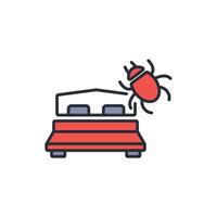 bed bugs icon. .Editable stroke.linear style sign for use web design,logo.Symbol illustration. vector