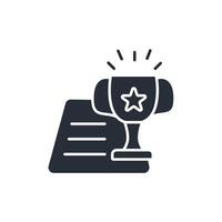 award icon. .Editable stroke.linear style sign for use web design,logo.Symbol illustration. vector