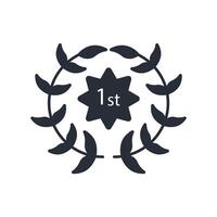 First place icon. .Editable stroke.linear style sign for use web design,logo.Symbol illustration. vector