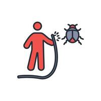 bug spray icon. .Editable stroke.linear style sign for use web design,logo.Symbol illustration. vector