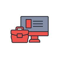 work online icon. .Editable stroke.linear style sign for use web design,logo.Symbol illustration. vector