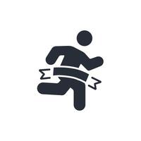 finish line icon. .Editable stroke.linear style sign for use web design,logo.Symbol illustration. vector