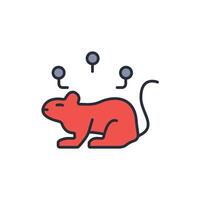 Rat icon. .Editable stroke.linear style sign for use web design,logo.Symbol illustration. vector
