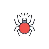 Spider icon. .Editable stroke.linear style sign for use web design,logo.Symbol illustration. vector