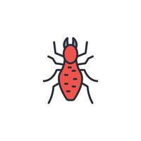 Termite icon. .Editable stroke.linear style sign for use web design,logo.Symbol illustration. vector