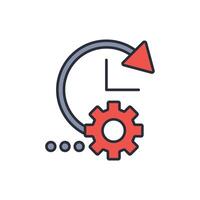 time management icon. .Editable stroke.linear style sign for use web design,logo.Symbol illustration. vector