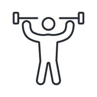 strength training icon. .Editable stroke.linear style sign for use web design,logo.Symbol illustration. vector