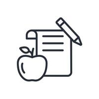 Diet icon. .Editable stroke.linear style sign for use web design,logo.Symbol illustration. vector