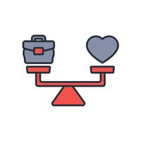 work life balance icon. .Editable stroke.linear style sign for use web design,logo.Symbol illustration. vector