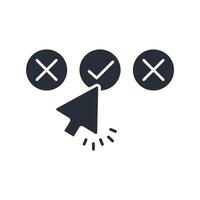 right choice icon. .Editable stroke.linear style sign for use web design,logo.Symbol illustration. vector