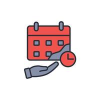 schedule icon. .Editable stroke.linear style sign for use web design,logo.Symbol illustration. vector