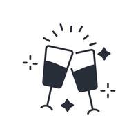 celebration icon. .Editable stroke.linear style sign for use web design,logo.Symbol illustration. vector