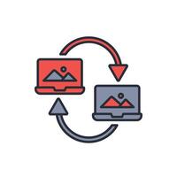 connection icon. .Editable stroke.linear style sign for use web design,logo.Symbol illustration. vector