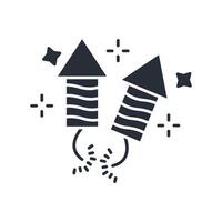 Fireworks icon. .Editable stroke.linear style sign for use web design,logo.Symbol illustration. vector