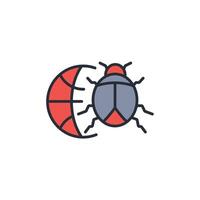 cockroach icon. .Editable stroke.linear style sign for use web design,logo.Symbol illustration. vector