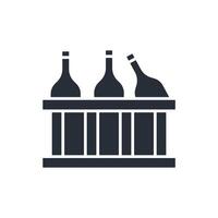 Box wine icon. .Editable stroke.linear style sign for use web design,logo.Symbol illustration. vector