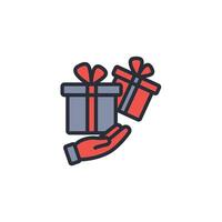 generosity icon. .Editable stroke.linear style sign for use web design,logo.Symbol illustration. vector
